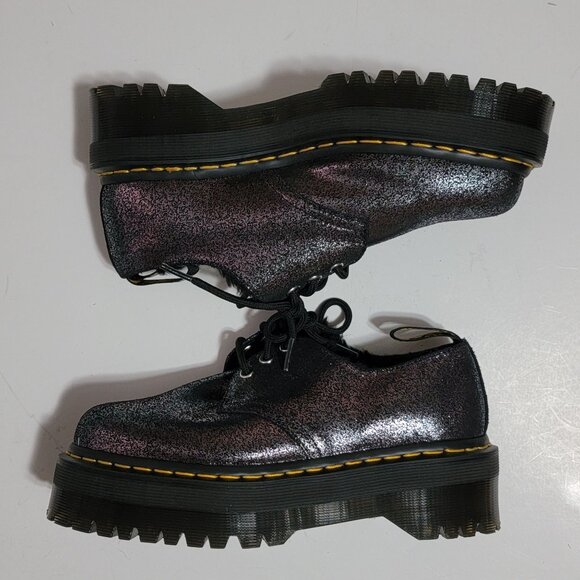 NEW Dr. Martens 1461 Faux Fur Oxfords Womens 7 Whimsygoth Platform Grunge Y2K - Picture 6 of 9